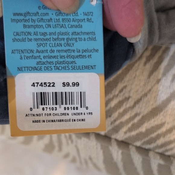 Shark Gnome Stuffed Toy - Blue and Gray - Picture 4 of 7